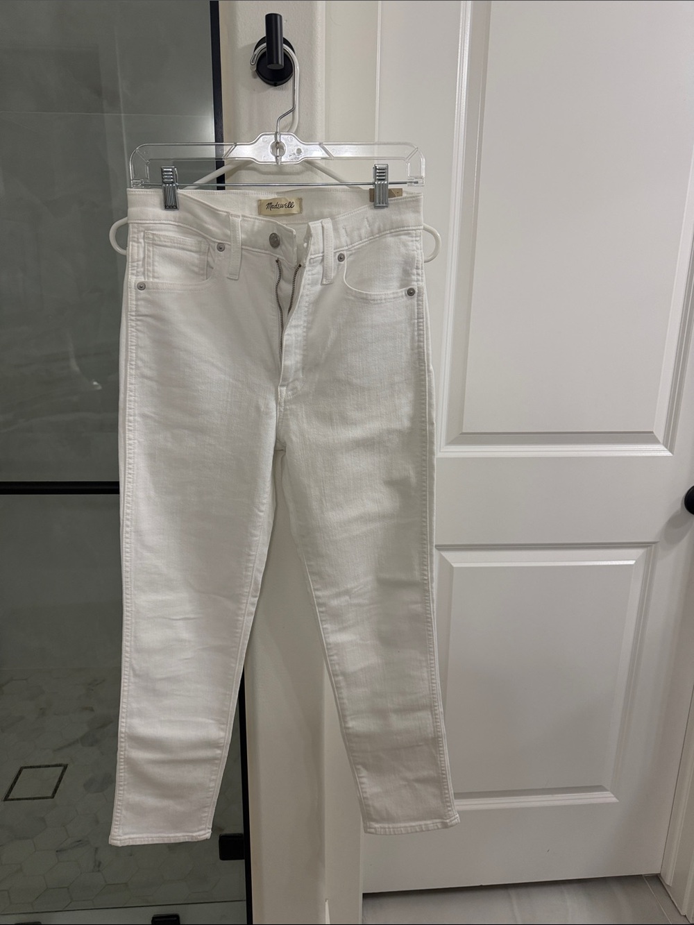Madewell White Stovepipe Slim Jeans